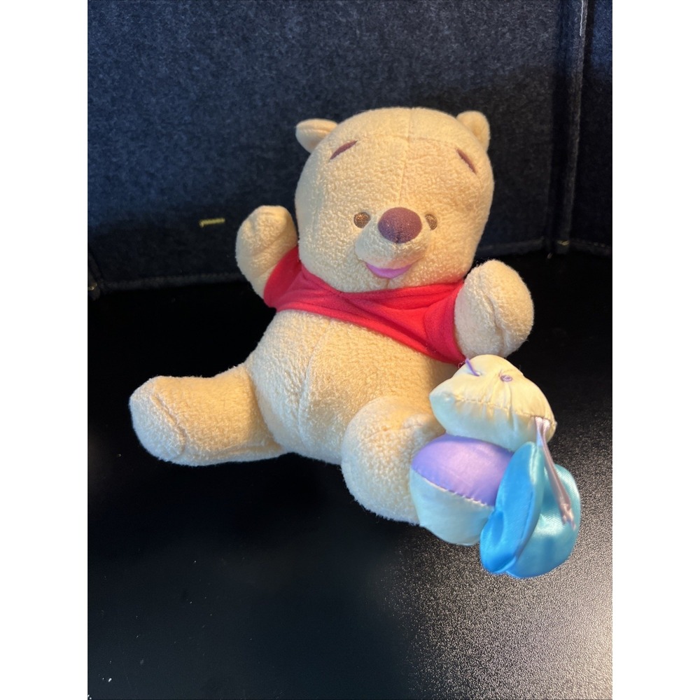 Disney Winnie the Pooh Rolling Musical Plush 9" Mattel 2003 Stuffed Animal Works